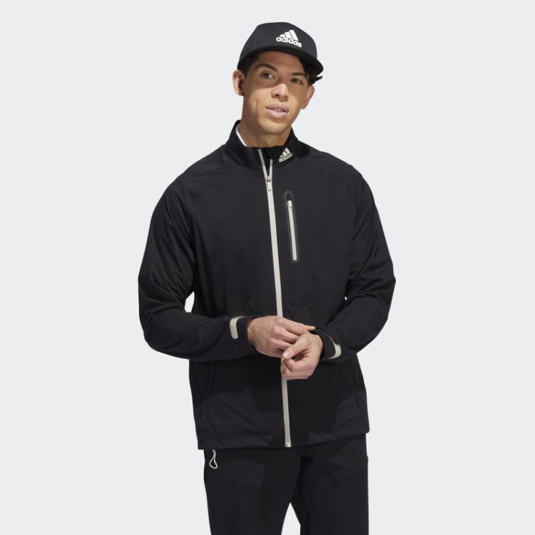 Jaqueta Preta Rain.rdy Com Zíper Completo Adidas