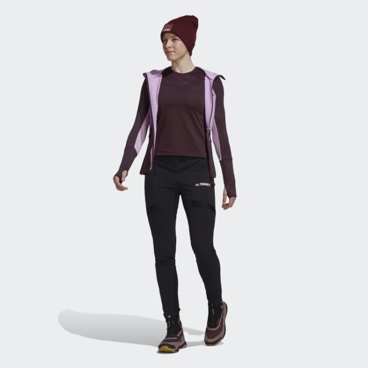 Jaqueta De Lã Para Caminhada Com Capuz Adidas Terrex Tech Lilás