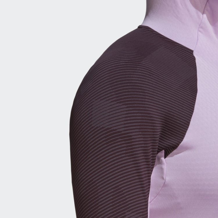 Jaqueta De Lã Para Caminhada Com Capuz Adidas Terrex Tech Lilás