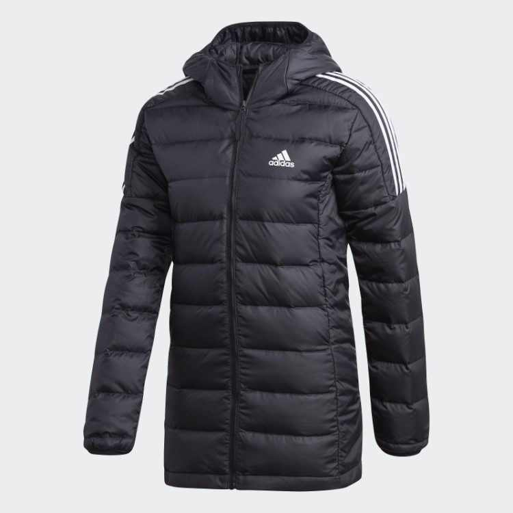 Parka Preta Com Capuz Light Down Adidas