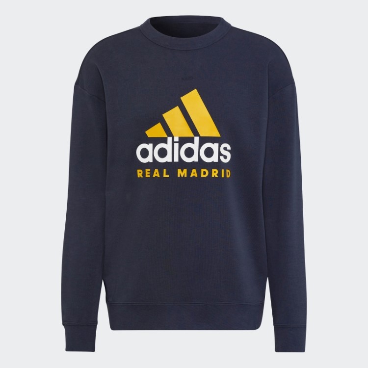 Moletom Real Madrid Dna Crew Adidas Night Navy