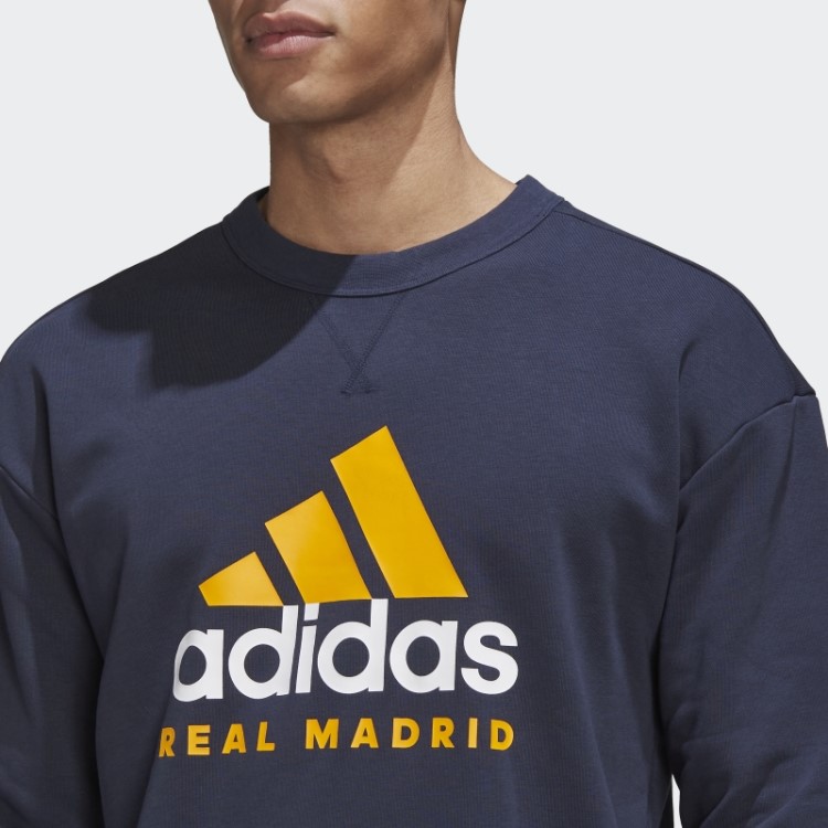 Moletom Real Madrid Dna Crew Adidas Night Navy