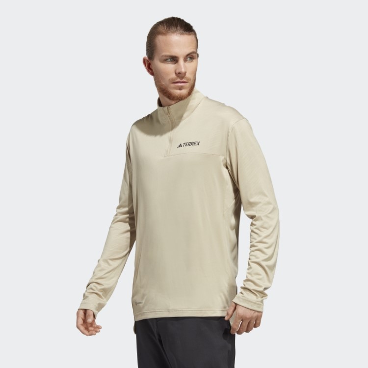 Top Terrex Manga Longa Com Meio Zíper E Manga Longa Savanna Adidas