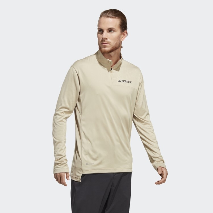 Top Terrex Manga Longa Com Meio Zíper E Manga Longa Savanna Adidas