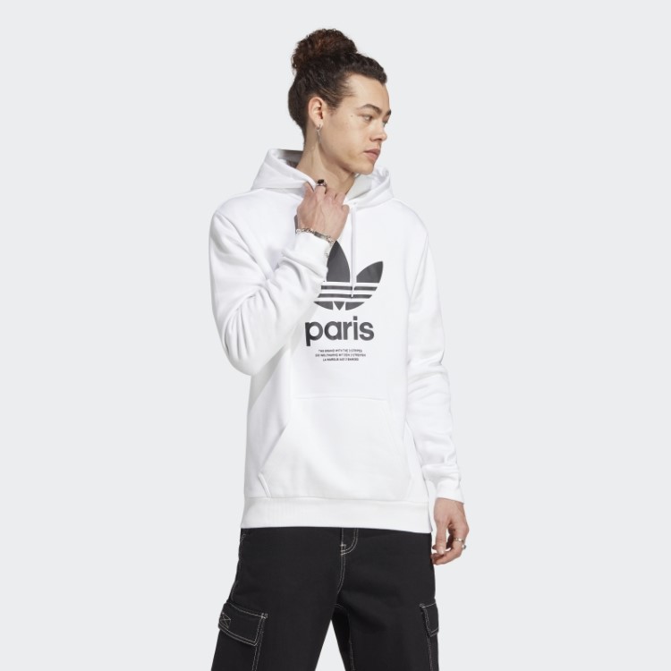 Moletom Com Capuz Icone Paris City Originals Adidas Branco