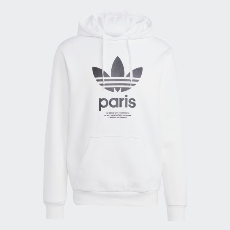 Moletom Com Capuz Icone Paris City Originals Adidas Branco