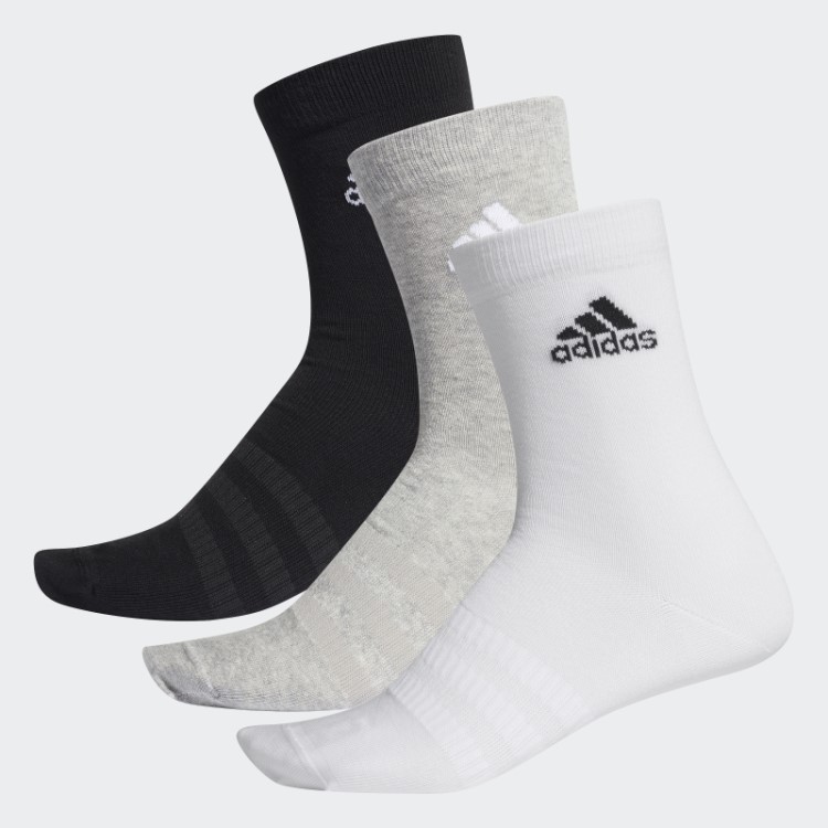 Meias Cinza Médio 3 Pares Adidas