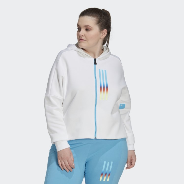 Moletom Adidas Mission Victory Com Capuz Slim Fit (tamanho Grande) Branco