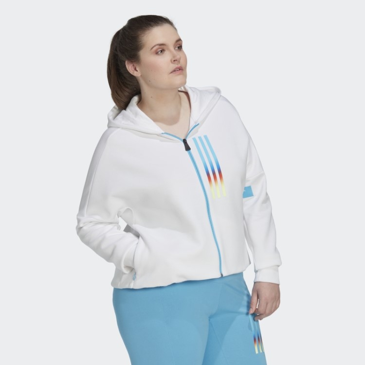 Moletom Adidas Mission Victory Com Capuz Slim Fit (tamanho Grande) Branco