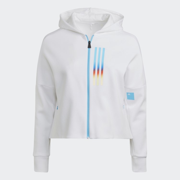 Moletom Adidas Mission Victory Com Capuz Slim Fit (tamanho Grande) Branco