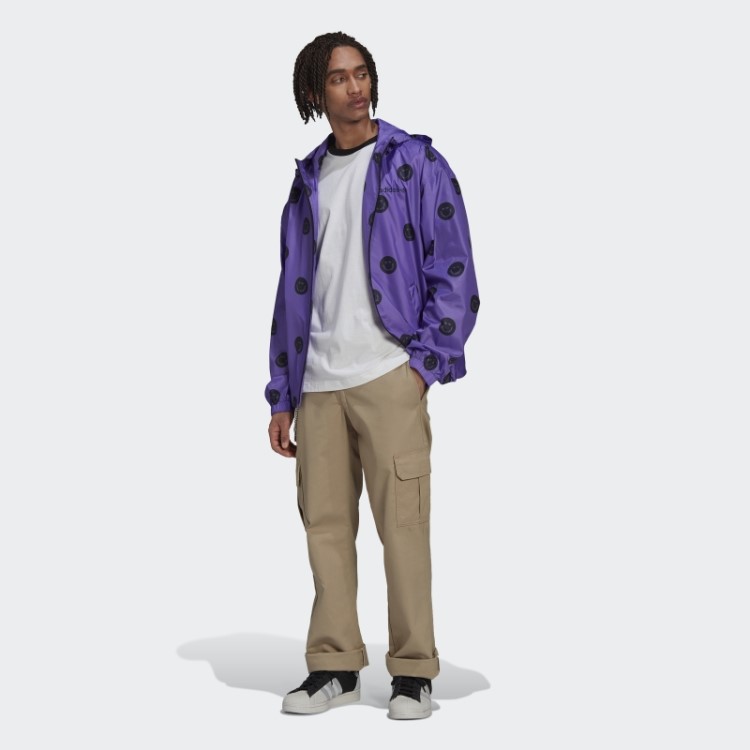 Jaqueta Corta Vento Com Estampa Allover Roxa Rush Da Adidas