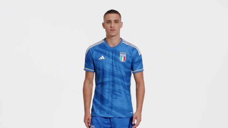 Camisa Azul Adidas Italia 23 Original