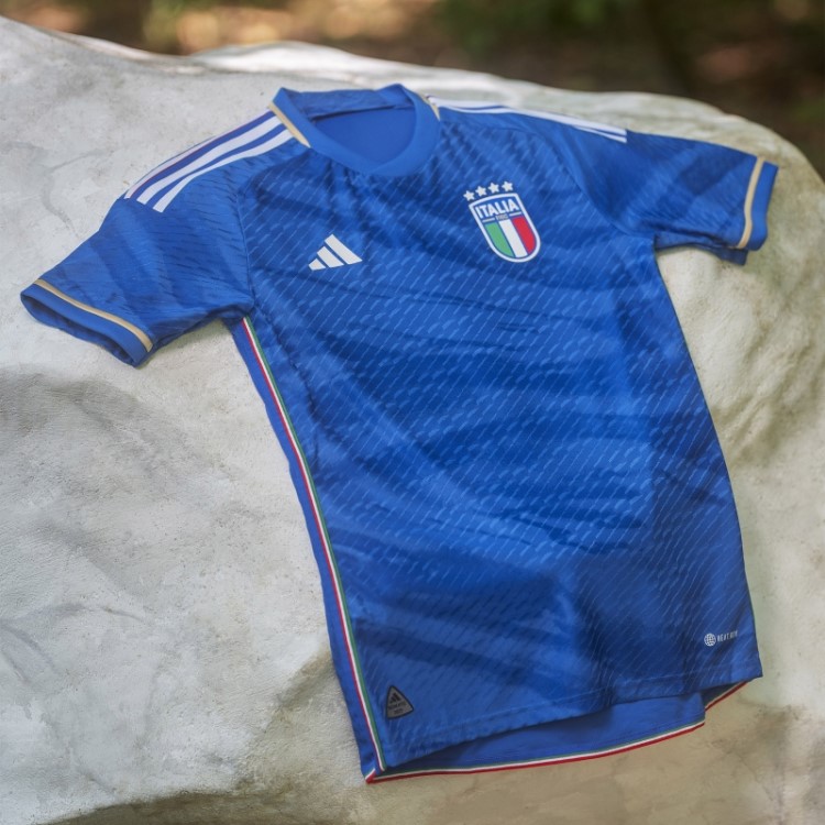 Camisa Azul Adidas Italia 23 Original