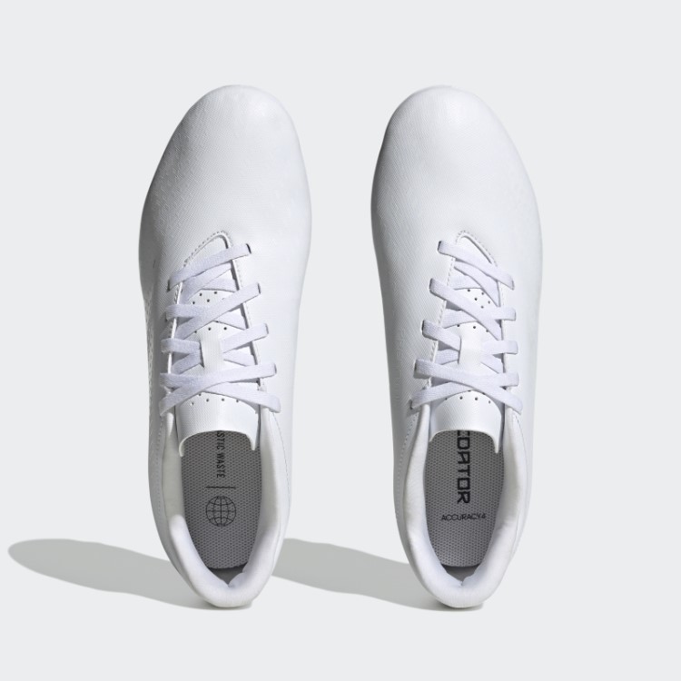 Adidas White Predador Precisão.4 Chuteiras De Futebol De Solo Flexível