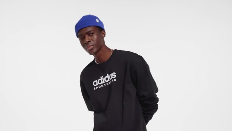 All Szn Moletom Gráfico De Lã Preto Adidas