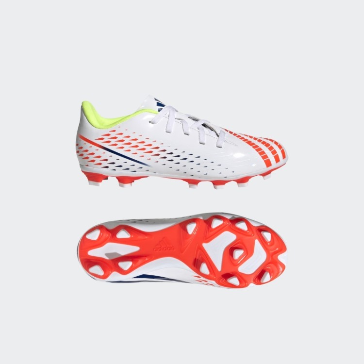Branco Predador Edge.4 Chuteiras Flexíveis Adidas