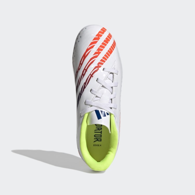 Branco Predador Edge.4 Chuteiras Flexíveis Adidas