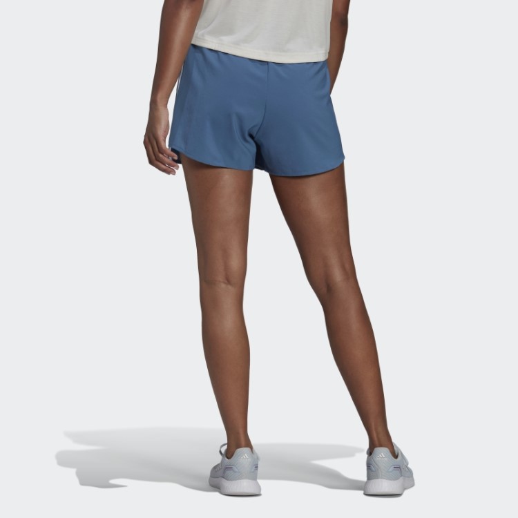 Short Esportivo Adidas Com 3 Listras Azul Primeblue Projetado Em 2 Movimentos