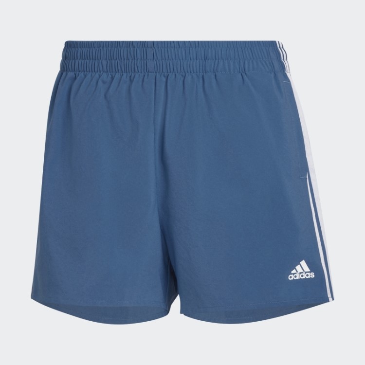 Short Esportivo Adidas Com 3 Listras Azul Primeblue Projetado Em 2 Movimentos