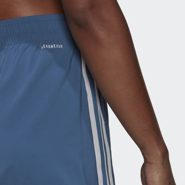 Short Esportivo Adidas Com 3 Listras Azul Primeblue Projetado Em 2 Movimentos