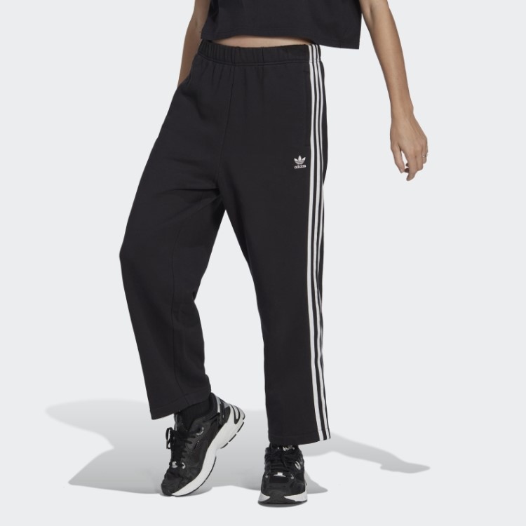 Calça De Bainha Aberta Adidas Preta