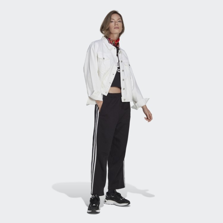 Calça De Bainha Aberta Adidas Preta