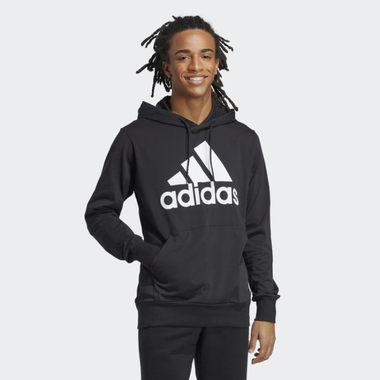Moletom Preto Com Logo Adidas Essentials
