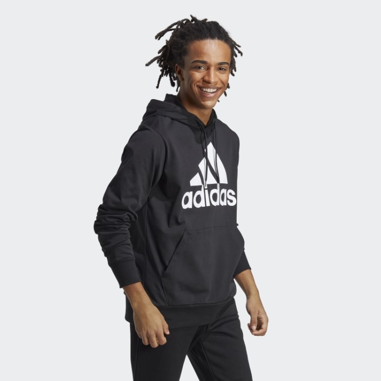 Moletom Preto Com Logo Adidas Essentials