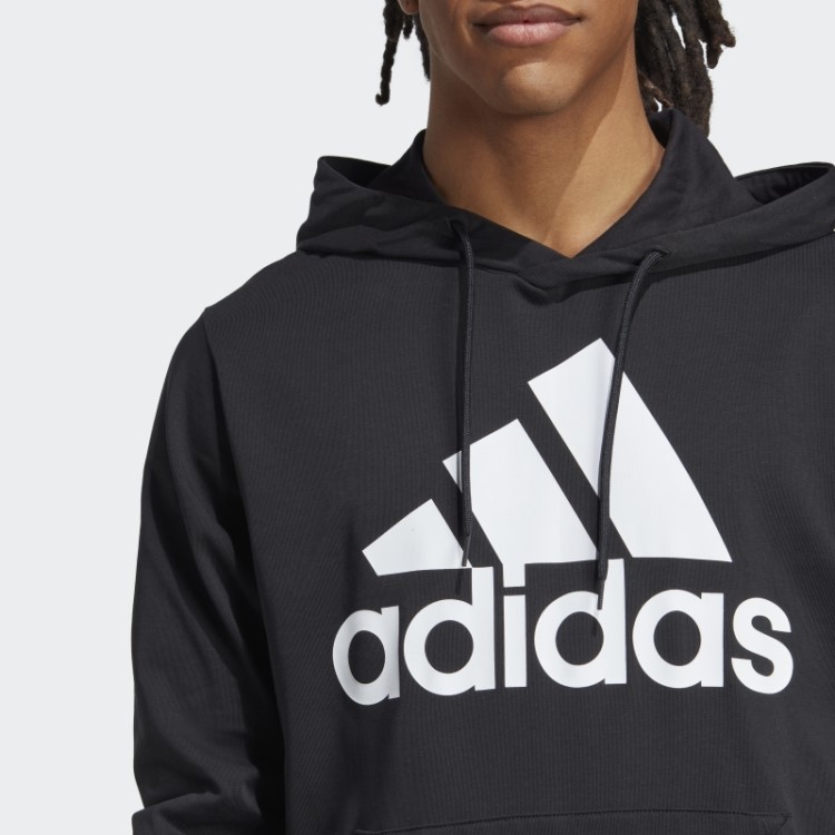 Moletom Preto Com Logo Adidas Essentials