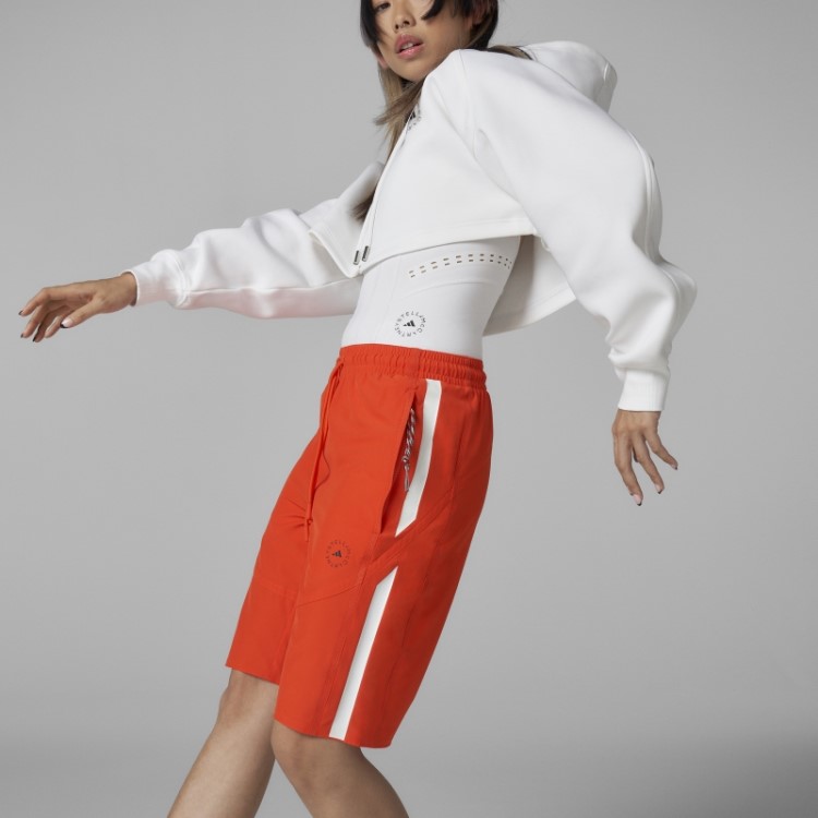 Short Tecido Adidas By Stella Mccartney Laranja Fashion