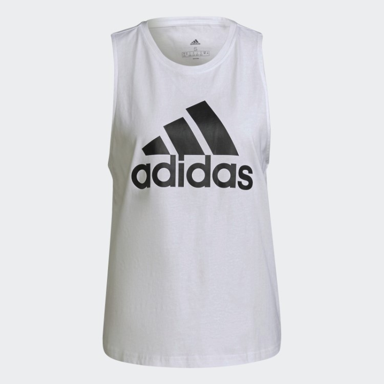 Regata Branca Adidas Com Logo Grande