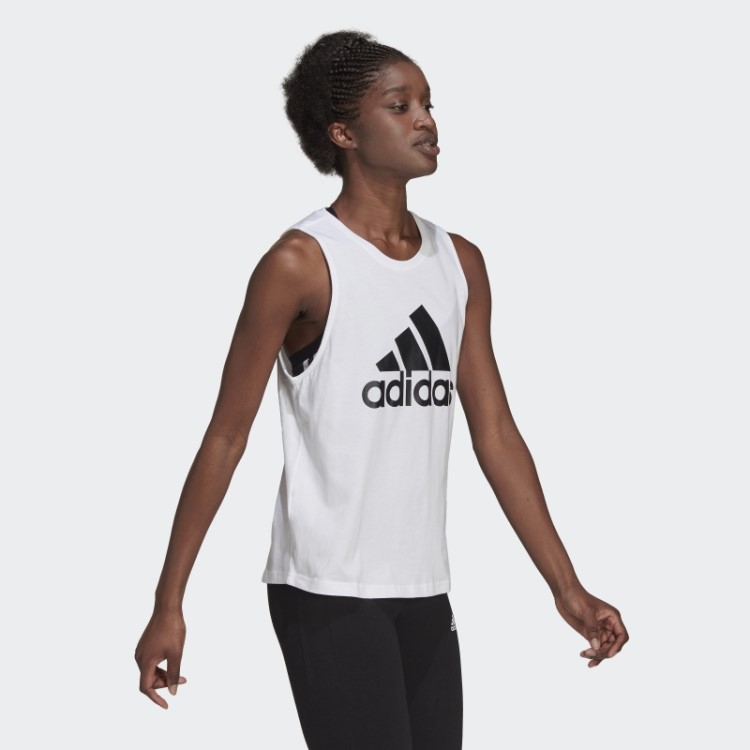 Regata Com Logo Grande Essentials Branco Adidas