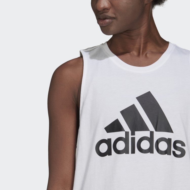 Regata Com Logo Grande Essentials Branco Adidas