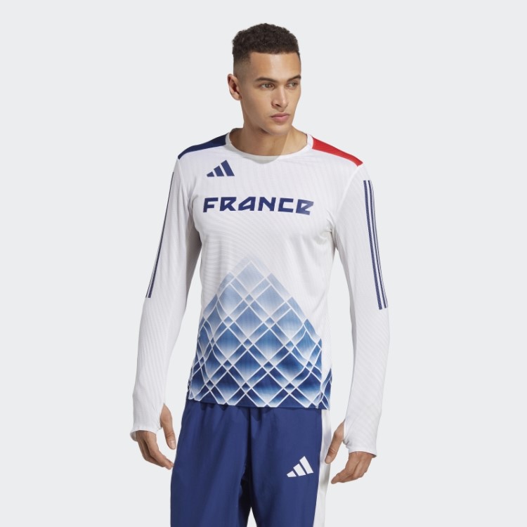 Adidas Top Branco Adizero Promo Manga Longa