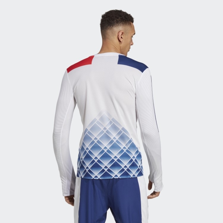 Adidas Top Branco Adizero Promo Manga Longa