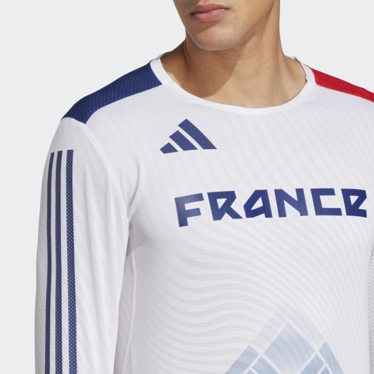 Adidas Top Branco Adizero Promo Manga Longa