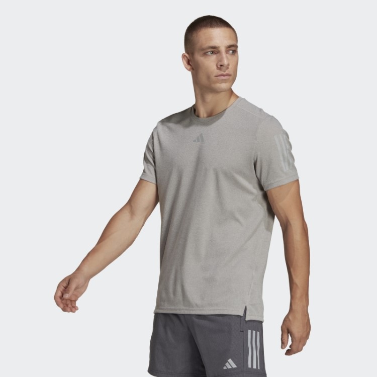 Compre A Camiseta Run Heather Adidas Cinza Médio