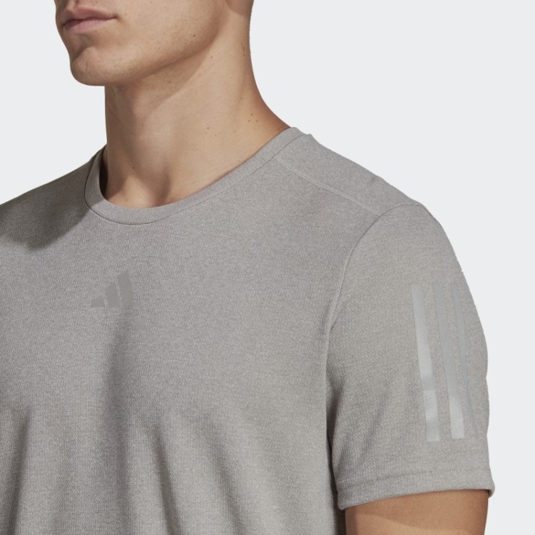 Adidas Cinza Médio Possui A Camiseta Run Heather
