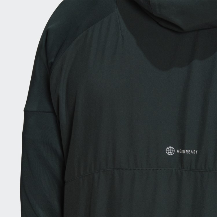 Moletom Com Capuz Verde Adidas Training Com Zíper