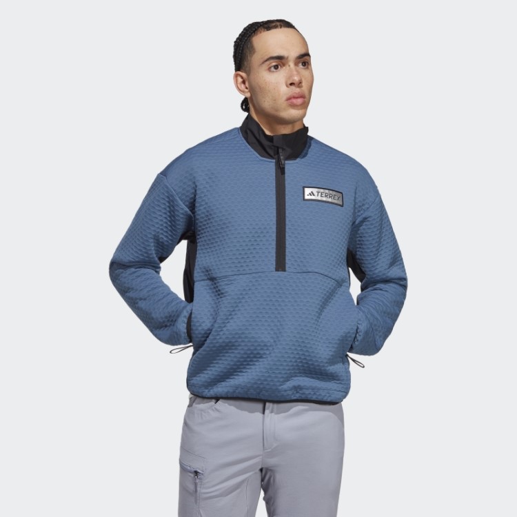 Jaqueta De Lã Adidas Steel Terrex Utilitas Com Zíper 1/2