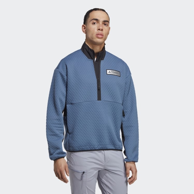 Jaqueta De Lã Adidas Steel Terrex Utilitas Com Zíper 1/2