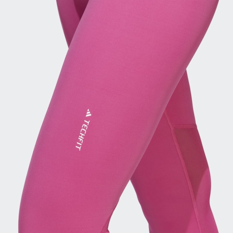 Legging Com As Três Listras Fúcsia Adidas Techfit