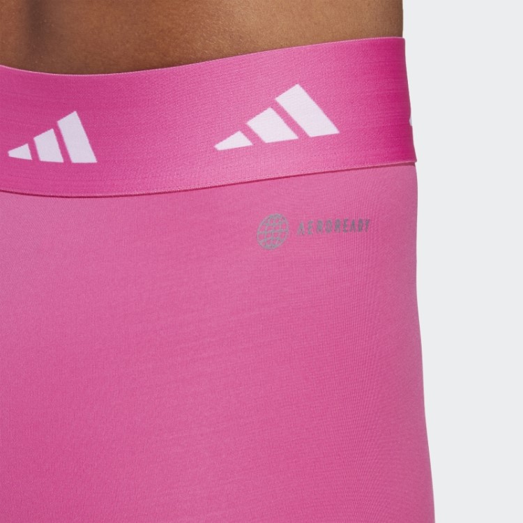 Legging Com As Três Listras Fúcsia Adidas Techfit