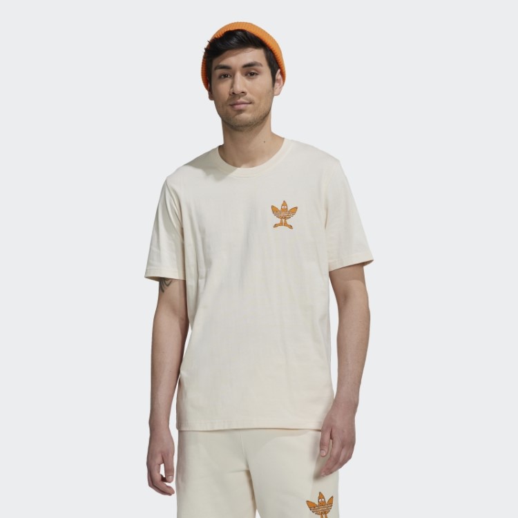 T-shirt Divertida Gráfica Branca Adidas