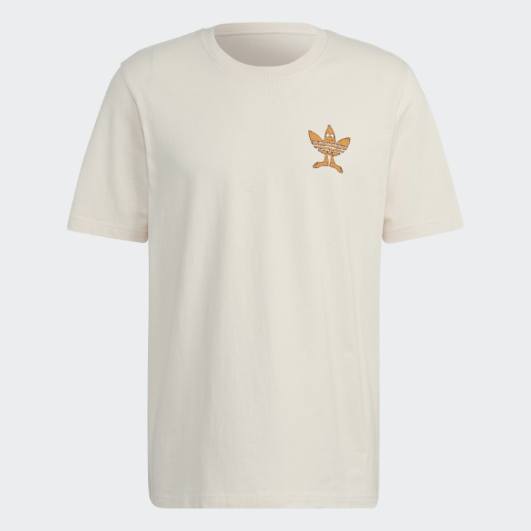 T-shirt Divertida Gráfica Branca Adidas