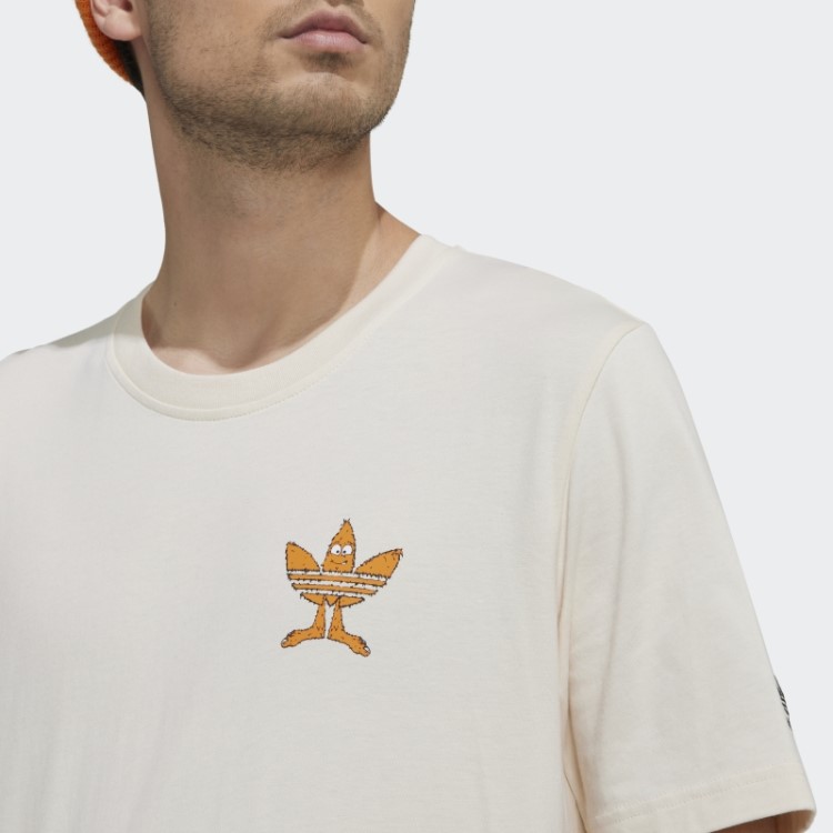 T-shirt Divertida Gráfica Branca Adidas
