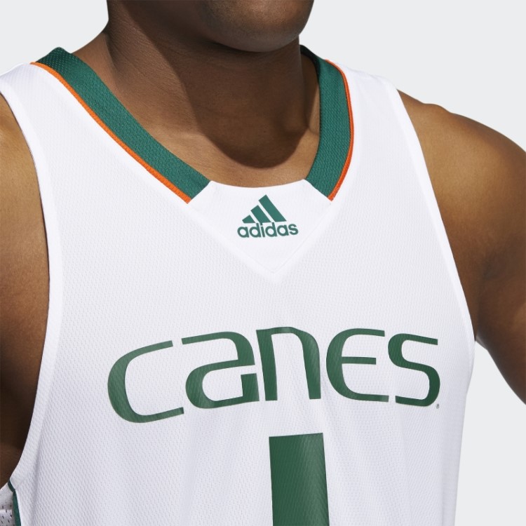 Camisa Adidas Hurricanes Ncaa Swingman Branca