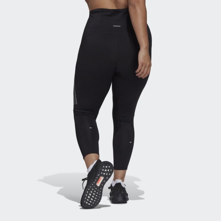 Adquira As Leggings De Corrida 7/8 (tamanho Grande) Pretas Da Adidas
