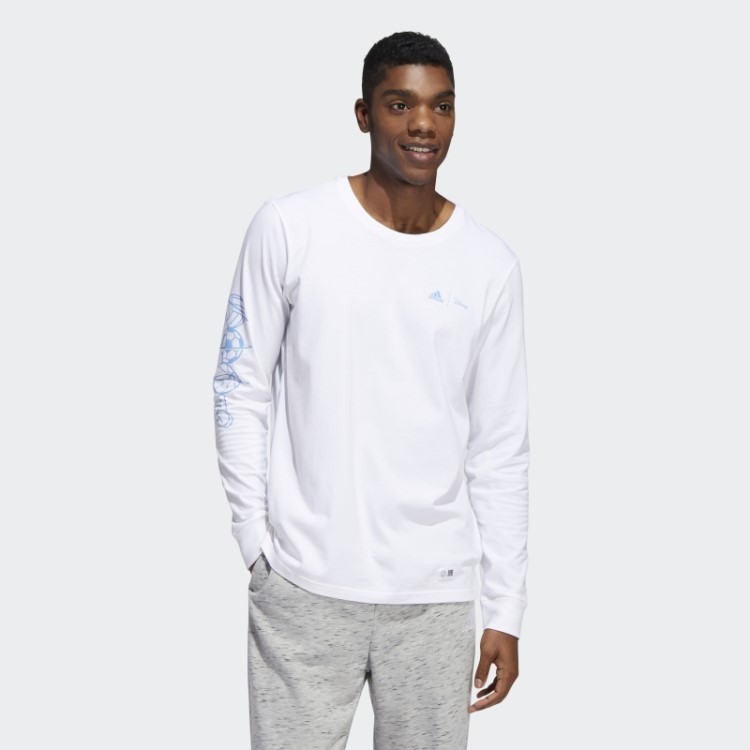 Camiseta Manga Longa Disney Sport Branca Adidas
