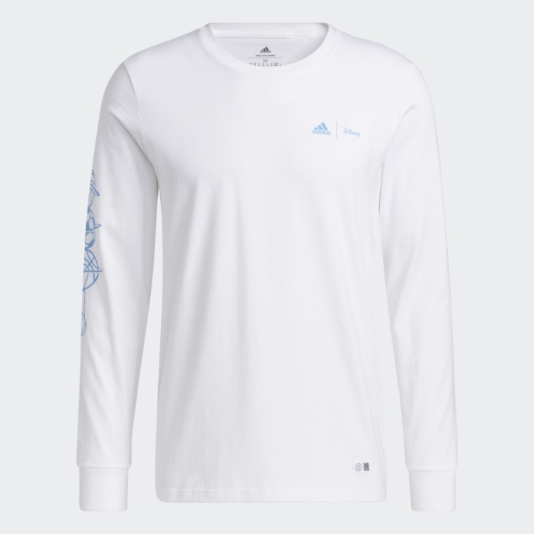 Camiseta Manga Longa Disney Sport Branca Adidas